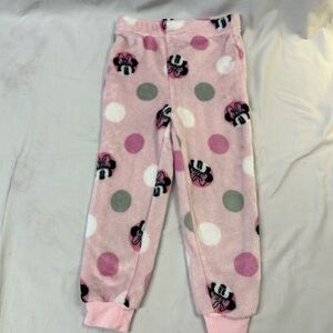 Disney - Minnie Mouse - pink fleecey/furry joggers. Size 2T